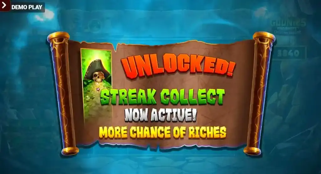 Unlocking Streak Collect in The Goonies Megaways Quest for Treasure Jackpot King casino game
